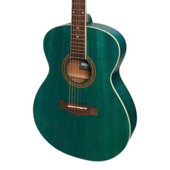 Martinez '41 Series' Folk Size Acoustic Guitar Pack (Teal Green)