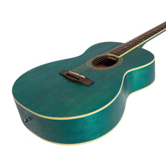 Martinez '41 Series' Folk Size Acoustic Guitar (Teal Green)