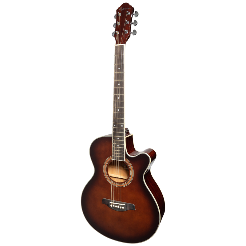 Martinez '41 Series' Folk Size Cutaway Acoustic-Electric Guitar (Brown Sunburst)