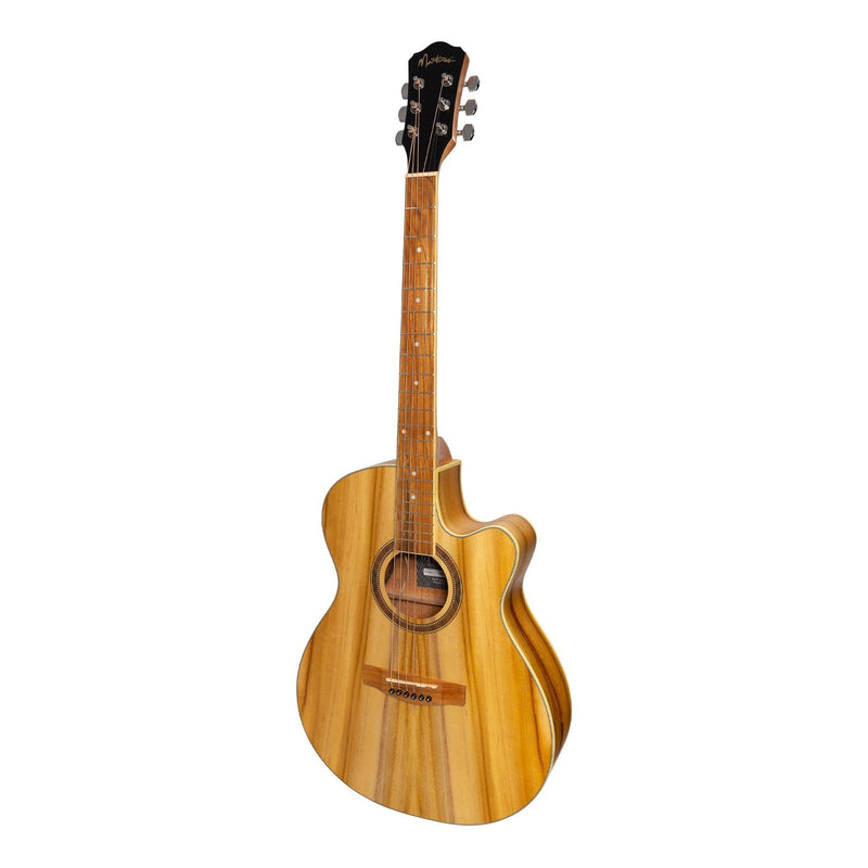 Martinez '41 Series' Folk Size Cutaway Acoustic-Electric Guitar (Jati-Teakwood)