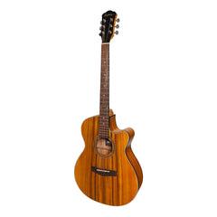 Martinez '41 Series' Folk Size Cutaway Acoustic-Electric Guitar Pack (Koa)