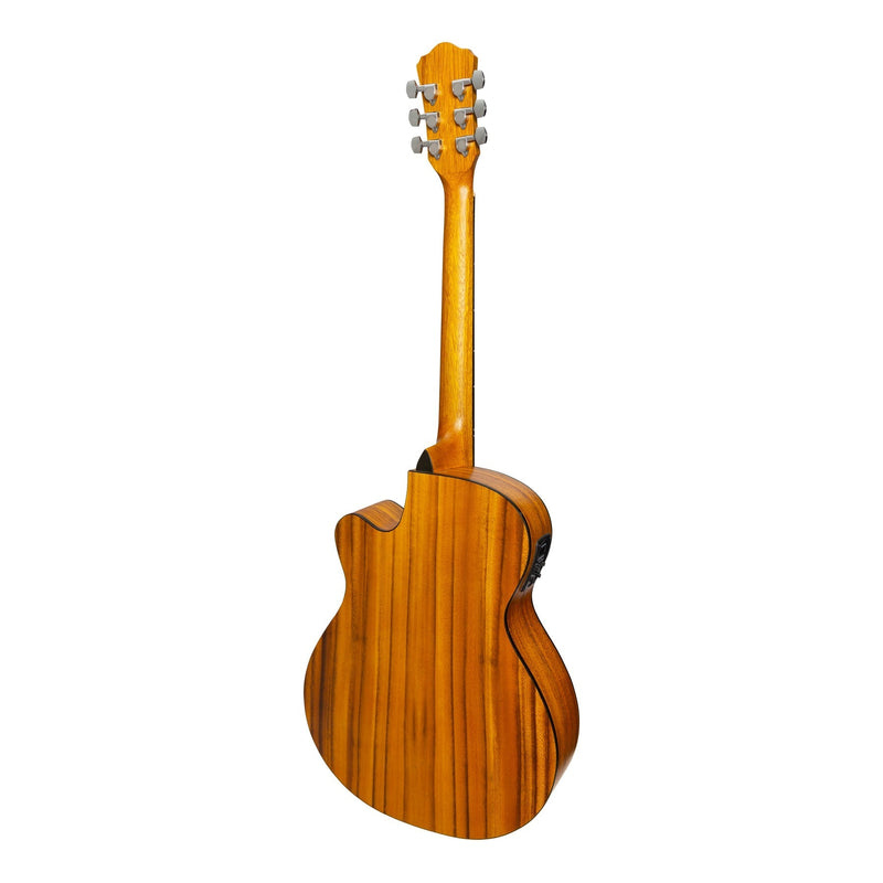 Martinez '41 Series' Folk Size Cutaway Acoustic-Electric Guitar Pack (Koa)