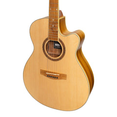 Martinez '41 Series' Folk Size Cutaway Acoustic-Electric Guitar Pack (Spruce/Jati-Teakwood)