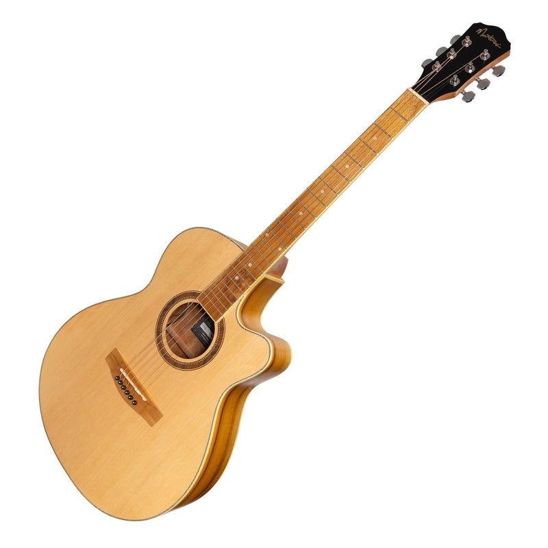 Martinez '41 Series' Folk Size Cutaway Acoustic-Electric Guitar Pack (Spruce/Jati-Teakwood)