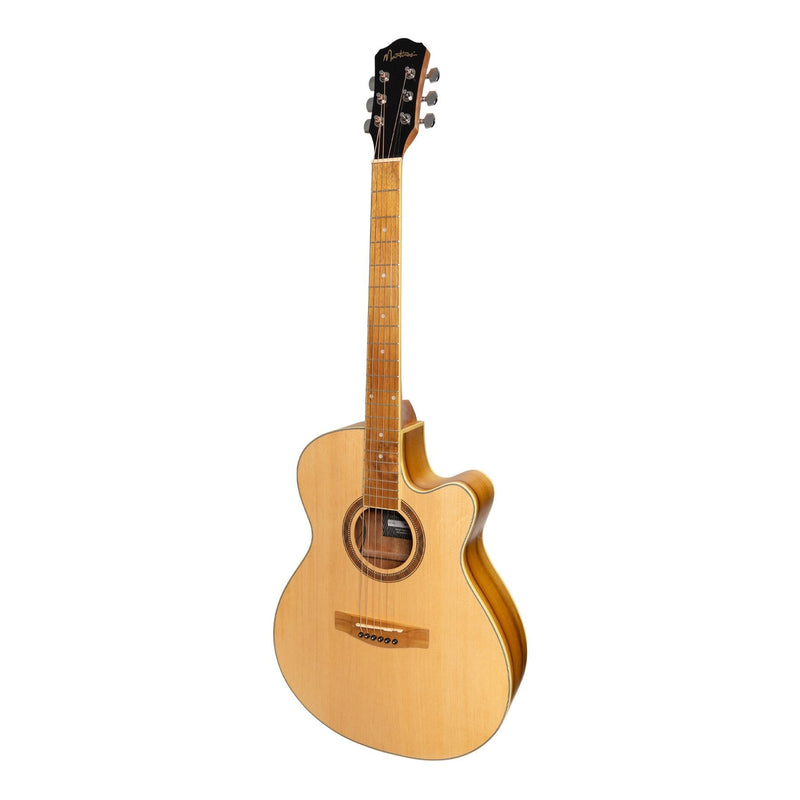 Martinez '41 Series' Folk Size Cutaway Acoustic-Electric Guitar (Spruce/Jati-Teakwood)