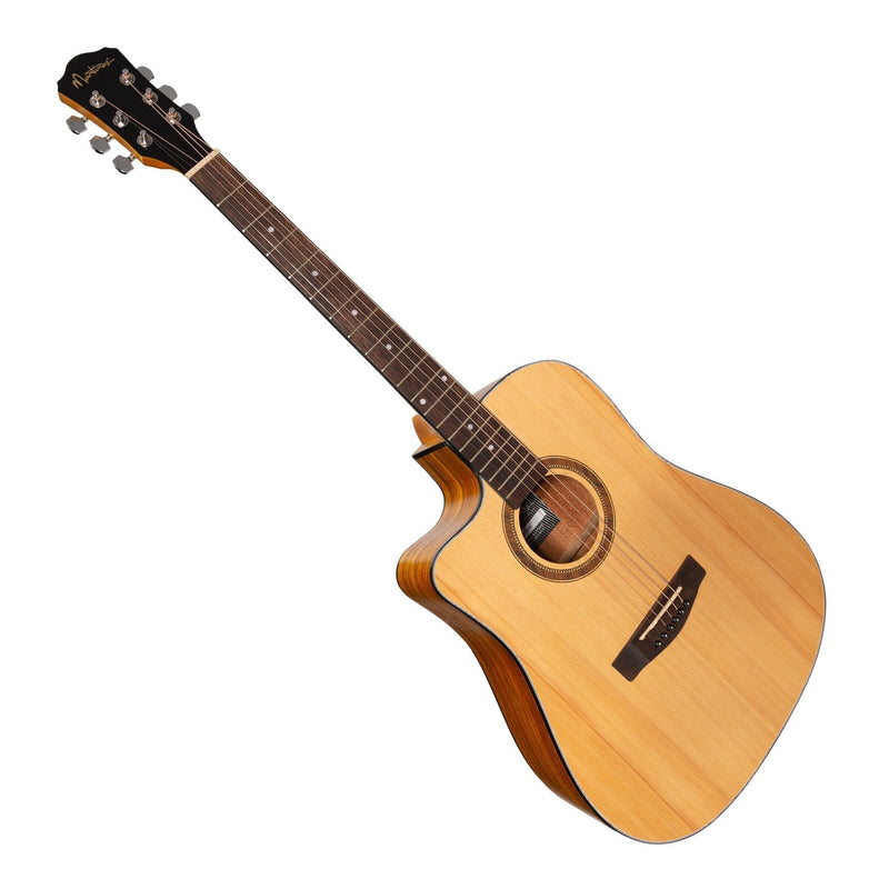 Martinez '41 Series' Left Handed Dreadnought Cutaway Acoustic-Electric Guitar (Spruce/Koa)