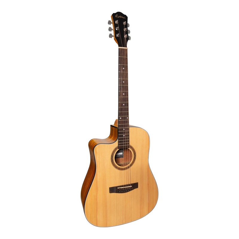 Martinez '41 Series' Left Handed Dreadnought Cutaway Acoustic-Electric Guitar (Spruce/Koa)