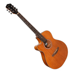 Martinez '41 Series' Left Handed Folk Size Cutaway Acoustic-Electric Guitar (Mahogany)