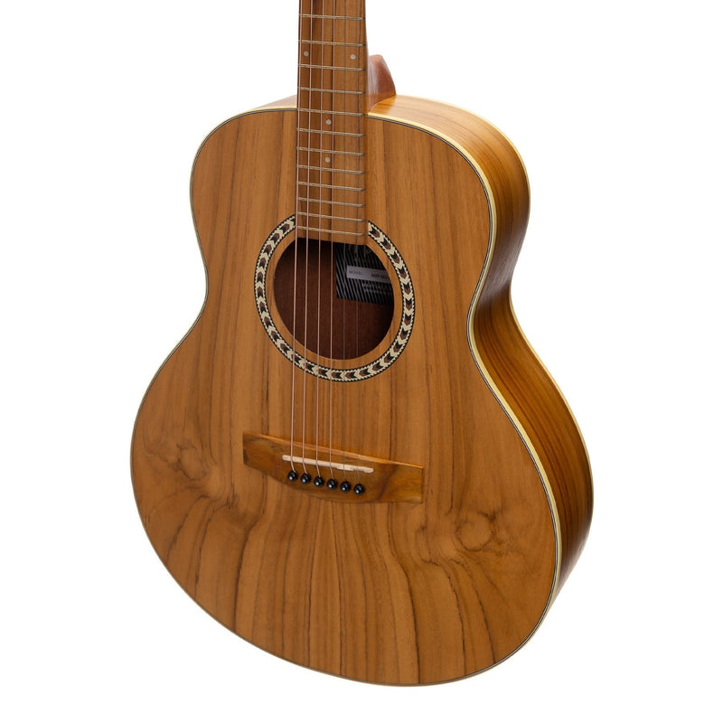 Martinez Acoustic-Electric Short Scale Guitar (Jati-Teakwood)