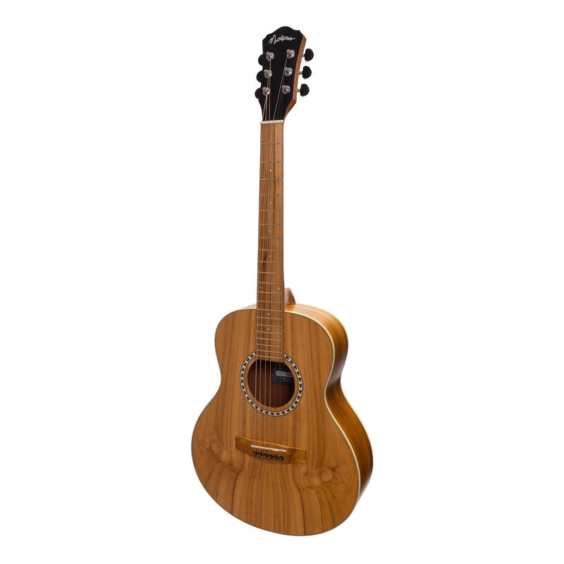 Martinez Acoustic-Electric Short Scale Guitar (Jati-Teakwood)