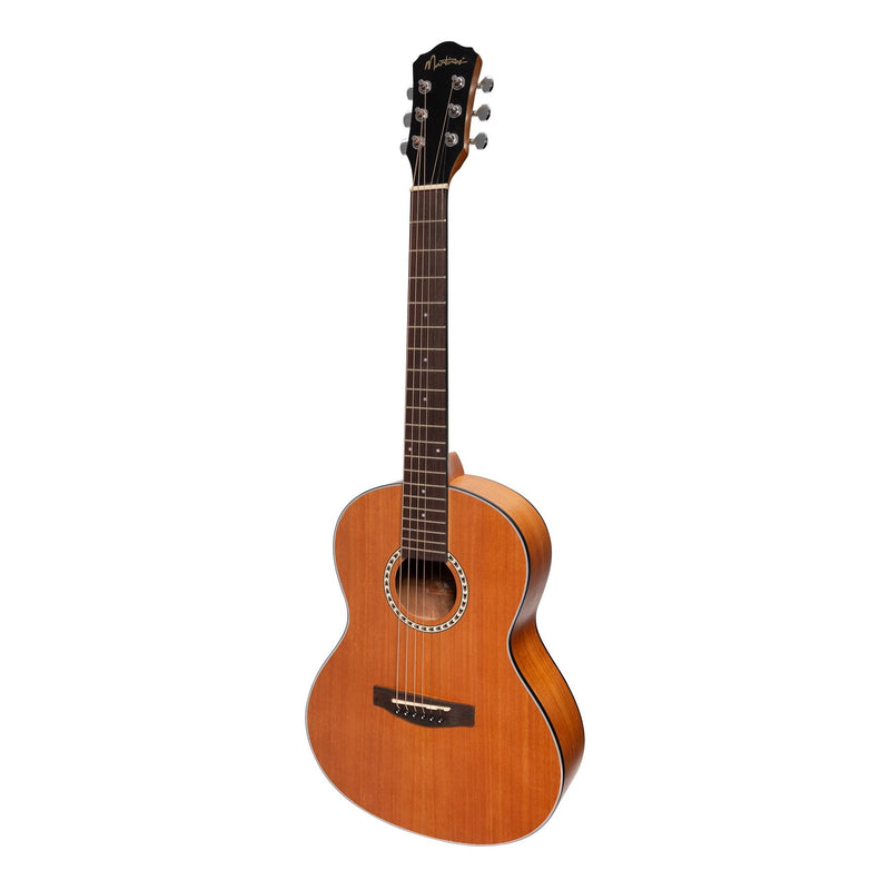 Martinez Acoustic 'Little-Mini' Folk Guitar with Built-In Tuner (Mahogany)