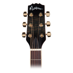 Martinez 'Flame Finish' Acoustic-Electric Roundback Cutaway Guitar (Transparent Black)