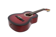 Martinez G-Series 3/4 Size Electric Classical Guitar with Tuner (Trans Wine Red-Gloss)