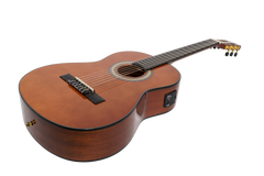 Martinez G-Series Left Handed 3/4 Size Electric Classical Guitar with Tuner (Natural-Gloss)