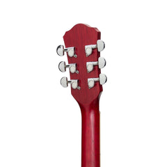 Martinez Jazz Hybrid Acoustic-Electric Small Body Cutaway Guitar (Red)