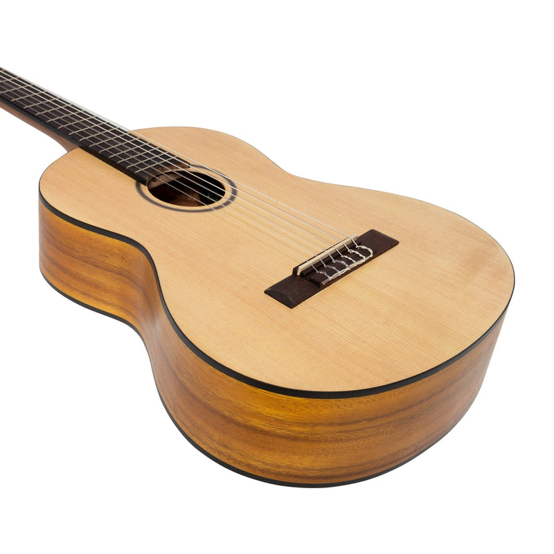 Martinez Left Handed 3/4 Size Student Classical Guitar Pack with Built In Tuner (Spruce/Koa)