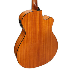 Martinez Left-Handed '41 Series' Folk Size Cutaway Acoustic-Electric Guitar Pack (Mahogany)