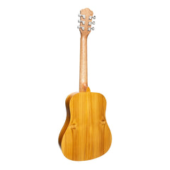 Martinez Left Handed Acoustic-Electric Babe Traveller Guitar (Jati-Teakwood)