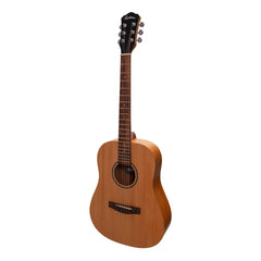 Martinez Left Handed Acoustic-Electric Middy Traveller Guitar (Mahogany)