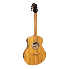 Martinez Left Handed Acoustic-Electric Short-Scale Guitar (Jati-Teakwood)