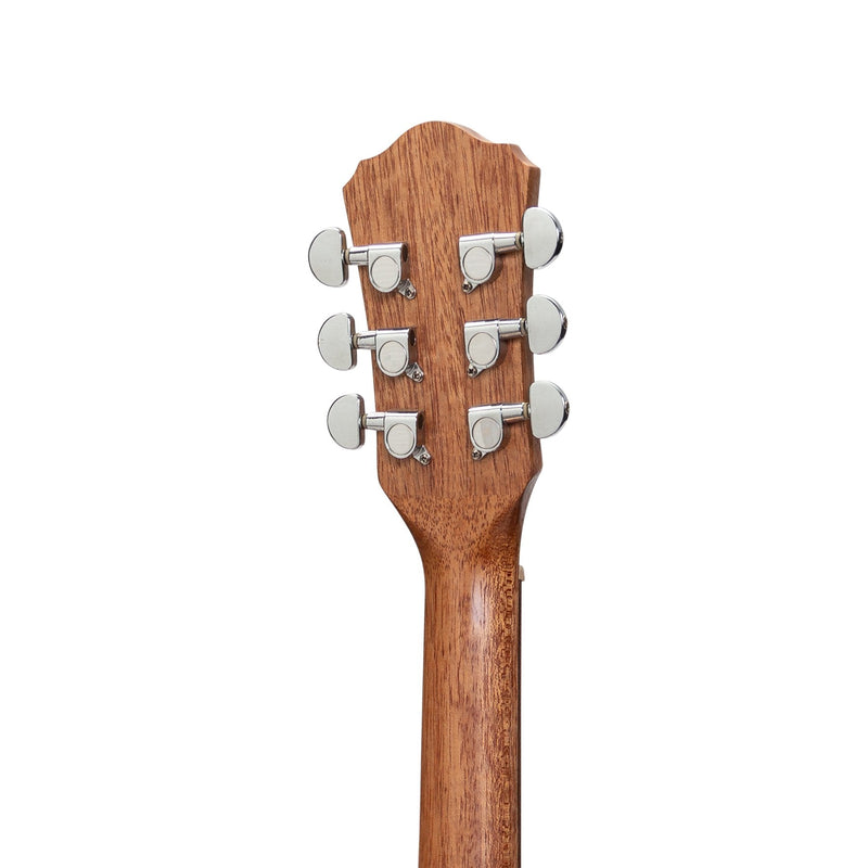 Martinez Left Handed Acoustic Middy Traveller Guitar (Mahogany)