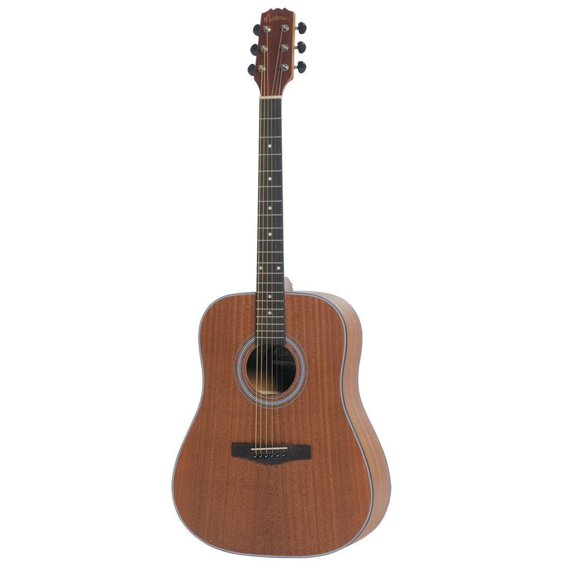 Martinez 'Mahogany Series' Mahogany Acoustic Dreadnought Guitar (Natural Satin)