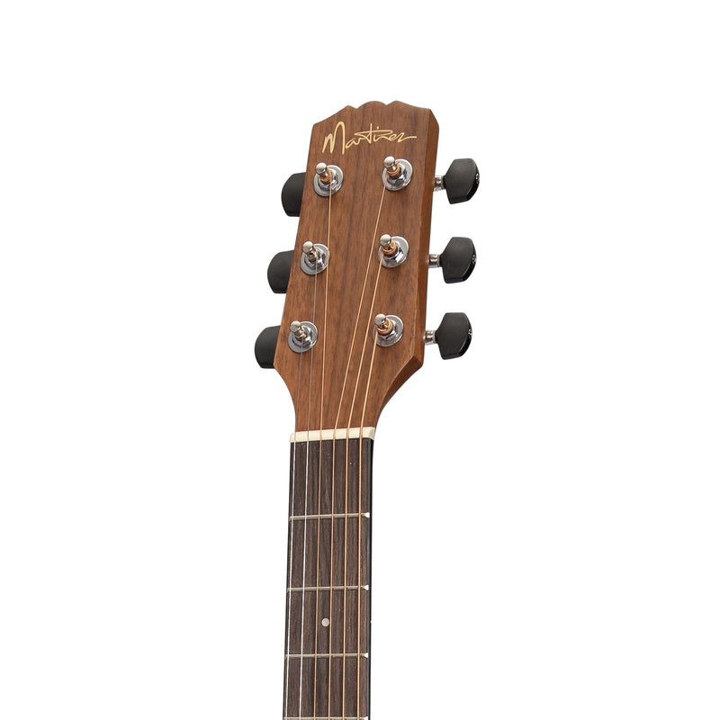 Martinez 'Natural Series' Left Handed Spruce Top Acoustic-Electric Small Body Cutaway Guitar (Open Pore)