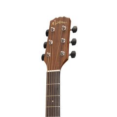 Martinez 'Natural Series' Solid Cedar Top Acoustic-Electric Small Body Cutaway Guitar (Open Pore)