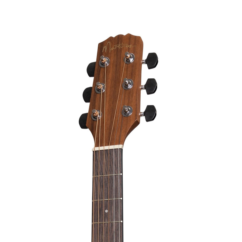 Martinez 'Natural Series' Solid Mahogany Top Acoustic-Electric Mini Short Scale Guitar (Open Pore)