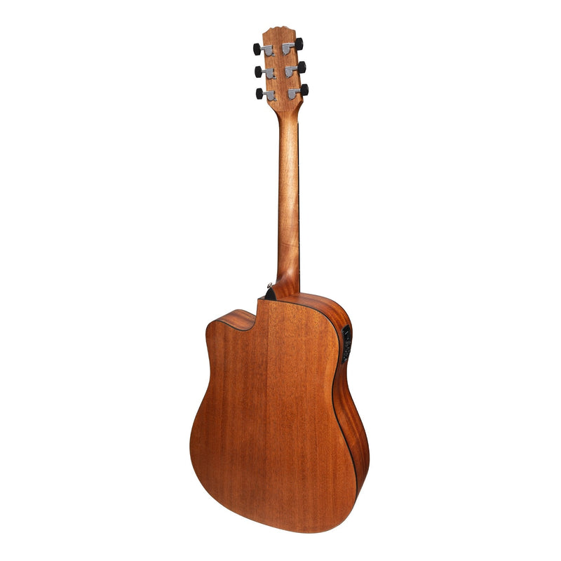 Martinez 'Natural Series' Solid Spruce Top Acoustic-Electric Dreadnought Cutaway Guitar (Open Pore)