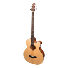 Martinez 'Natural Series' Spruce Top Acoustic-Electric Cutaway Bass Guitar (Open Pore)