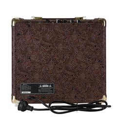 Martinez Retro-Style 15 Watt Acoustic Guitar Amplifier with Chorus (Paisley Brown)