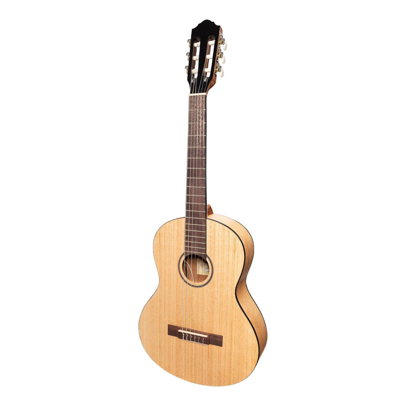 Martinez 'Slim Jim' 3/4 Size Electric Classical Guitar Pack with Pickup/Tuner (Mindi-Wood)