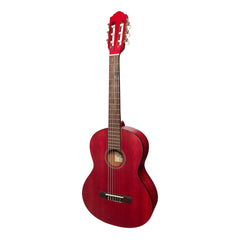 Martinez 'Slim Jim' 3/4 Size Student Classical Guitar Pack with Built In Tuner (Strawberry Pink)