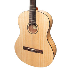 Martinez 'Slim Jim' Full Size Student Classical Guitar Pack with Built In Tuner (Mindi-Wood)