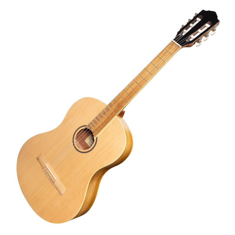 Martinez 'Slim Jim' Full Size Student Classical Guitar Pack with Built In Tuner (Spruce/Jati-Teakwood)