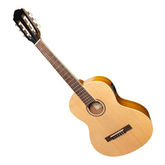 Martinez 'Slim Jim' Left Handed 3/4 Size Student Classical Guitar Pack with Built In Tuner (Spruce/Koa)