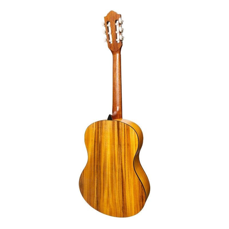 Martinez 'Slim Jim' Left Handed Full Size Student Classical Guitar Pack with Built In Tuner (Spruce/Koa)