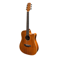 Martinez 'Southern Star Series' Koa Solid Top Acoustic-Electric Dreadnought Cutaway Guitar (Natural Gloss)