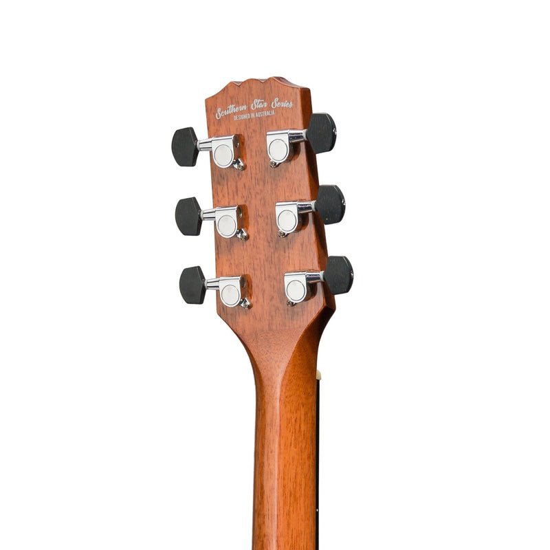 Martinez 'Southern Star Series' Koa Solid Top Acoustic-Electric TS-Mini Guitar (Natural Gloss)