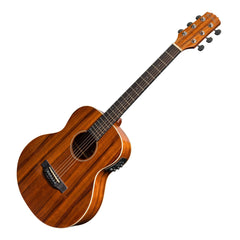 Martinez 'Southern Star Series' Left Handed Koa Solid Top Acoustic-Electric TS-Mini Guitar (Natural Gloss)