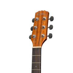 Martinez 'Southern Star Series' Left Handed Koa Solid Top Acoustic-Electric TS-Mini Guitar (Natural Gloss)