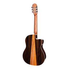 Martinez 'Southern Star Series' Left Handed Spruce Solid Top Acoustic-Electric Classical Cutaway Guitar (Natural Gloss)