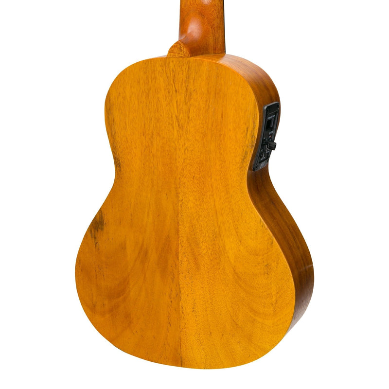 Mojo 'A30 Series' All Acacia Electric Concert Ukulele with Built-in Tuner (Natural Satin)