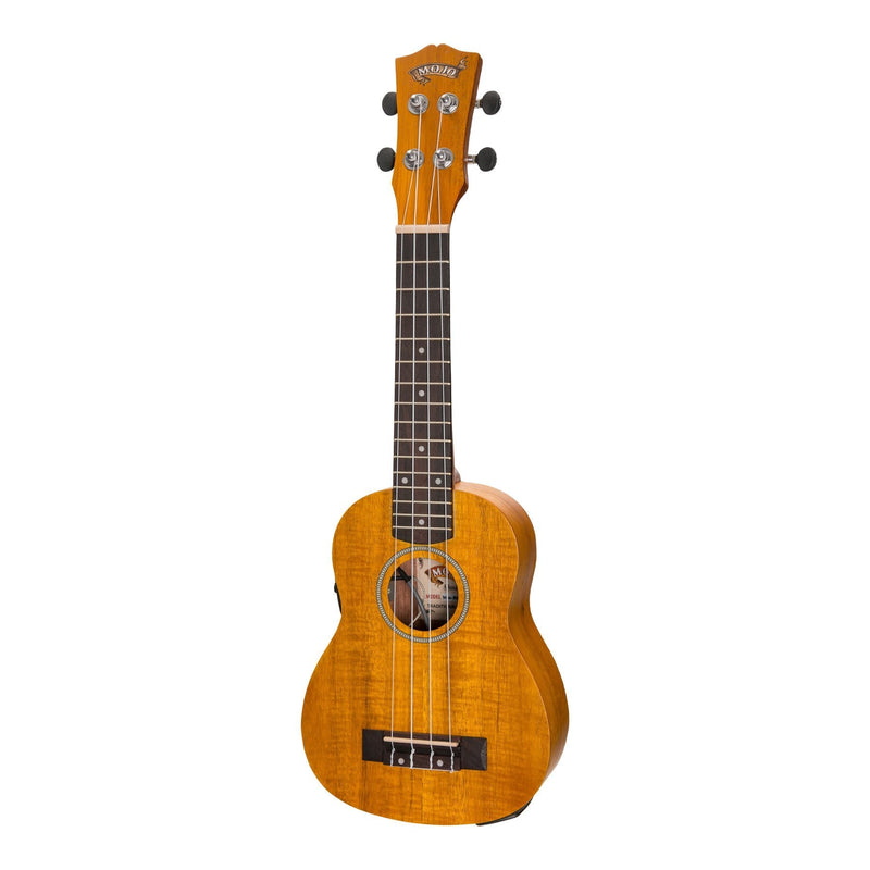 Mojo 'A30 Series' All Acacia Electric Soprano Ukulele with Built-in Tuner (Natural Satin)