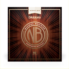 D'Addario NB056 Nickel Bronze Wound Acoustic Guitar Single String, .056