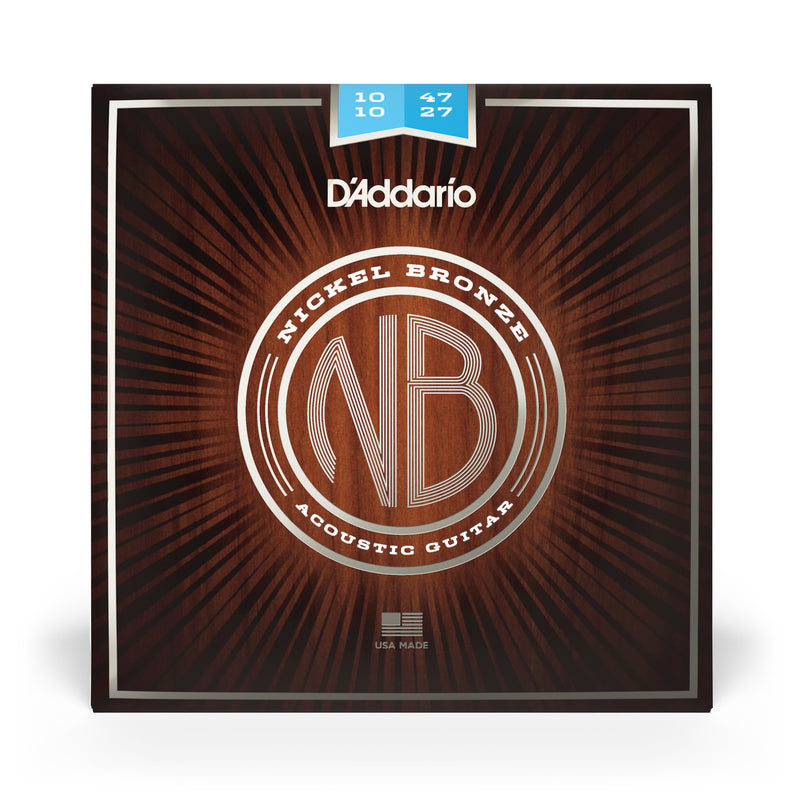 D'Addario NB1047-12 Nickel Bronze Acoustic Guitar Strings, 12-String, Light 10-47
