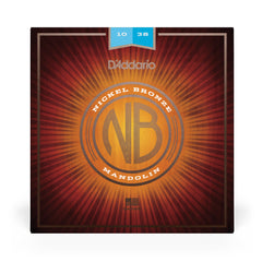 D'Addario NBM1038 Nickel Bronze Mandolin Strings, Light, 10-38