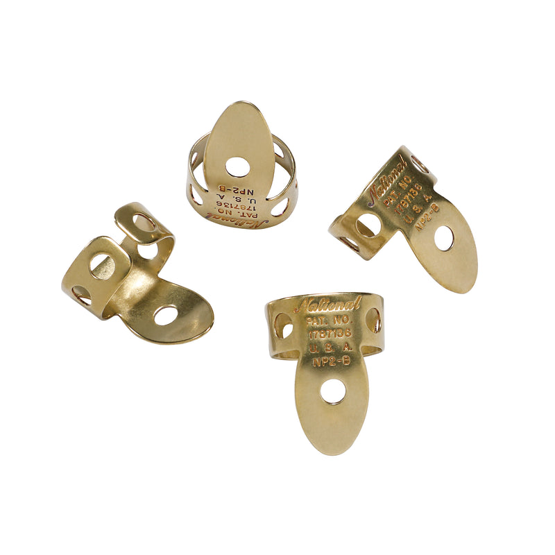 D'Addario National Brass Finger Picks - 4-Pack