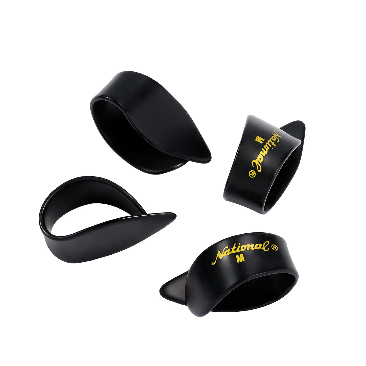 D'Addario National Celluloid Thumb Picks, Medium Black - 4-Pack